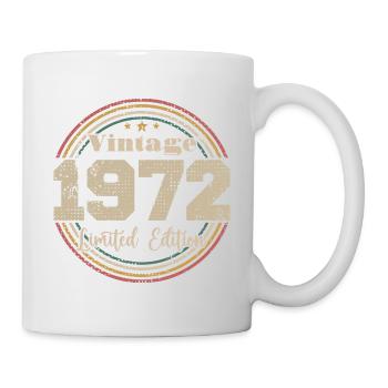1972 Retro Vintage Geburtstag geboren in - 1972 - Tasse - Weiß - Rechts