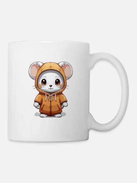 Maus - Kawaii Style - Tasse - Weiß