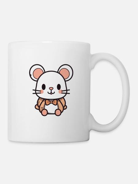 Maus - Kawaii Style - Tasse - Weiß