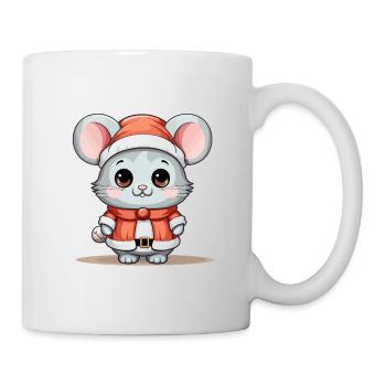 Mouse Christmas Design - Kawaii Style - Mug - white - Right