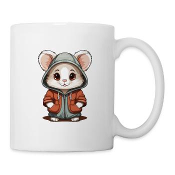 Souris Noël Design - Style Kawaii - Mug blanc - blanc - Droite