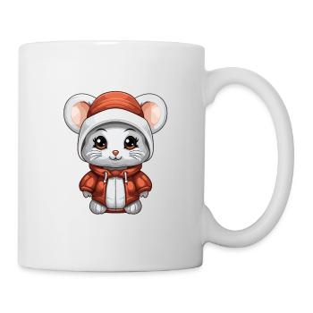 Mouse Christmas Design - Kawaii Style - Mug - white - Right