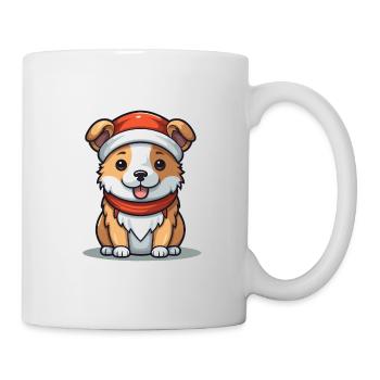 Dog Christmas Design - Kawaii Style - Mug - white - Right