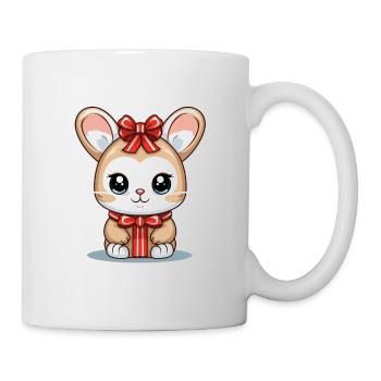 Bunny Christmas Design - Kawaii Style - Mug - white - Right