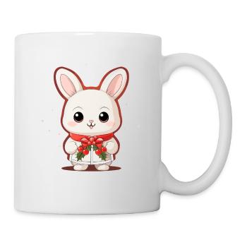 Bunny Christmas Design - Kawaii Style - Mug - white - Right