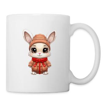 Bunny Christmas Design - Kawaii Style - Mug - white - Right