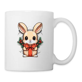 Bunny Christmas Design - Kawaii Style - Mug - white - Right