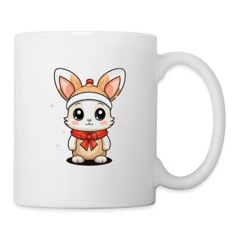 Design de Noël lapin - Style Kawaii - Mug blanc - blanc - Droite
