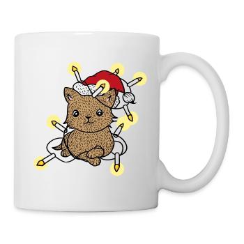 Weihnachtskätzchen - Tasse - Weiß - Rechts