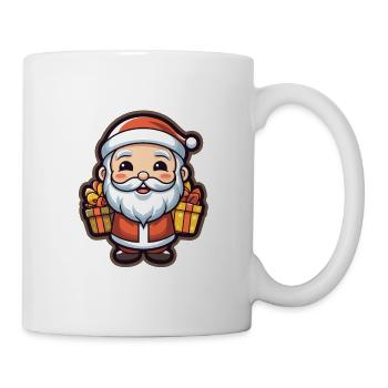Weihnachtsmann Design - Kawaii Style - Tasse - Weiß - Rechts