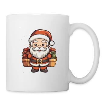 Weihnachtsmann Design - Kawaii Style - Tasse - Weiß - Rechts