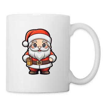Weihnachtsmann Design - Kawaii Style - Tasse - Weiß - Rechts