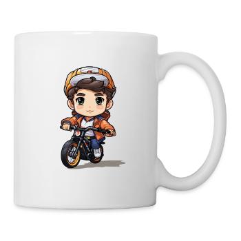 Cyclist Design - Kawaii Style - Mug - white - Right