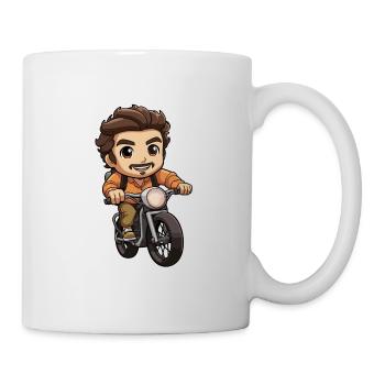 Cyclist Design - Kawaii Style - Mug - white - Right