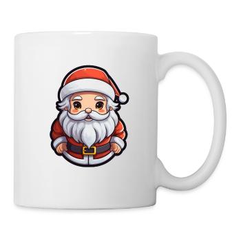 Weihnachtsmann Design - Kawaii Style - Tasse - Weiß - Rechts
