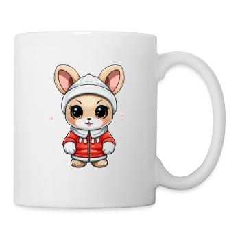 Bunny Christmas Design - Kawaii Style - Mug - white - Right