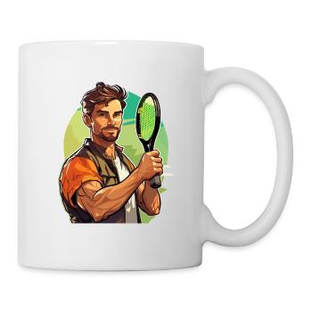 Joueur de tennis - Illustration - Mug blanc - blanc - Droite