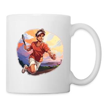 Joueur de tennis - Illustration - Mug blanc - blanc - Droite