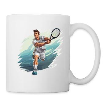 Joueur de tennis - Illustration - Mug blanc - blanc - Droite
