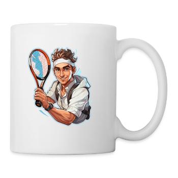 Joueur de tennis - Illustration - Mug blanc - blanc - Droite