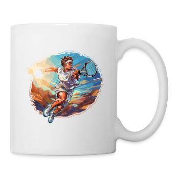 Joueur de tennis - Illustration - Mug blanc - blanc - Droite
