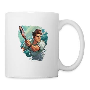 Joueur de tennis - Illustration - Mug blanc - blanc - Droite