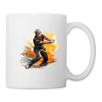 Golf Spieler - Illustration - Tasse - Weiß - Rechts