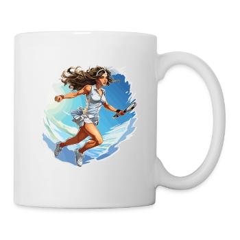 Joueur de tennis - illustration - Mug blanc - blanc - Droite