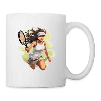 Joueur de tennis - illustration - Mug blanc - blanc - Droite