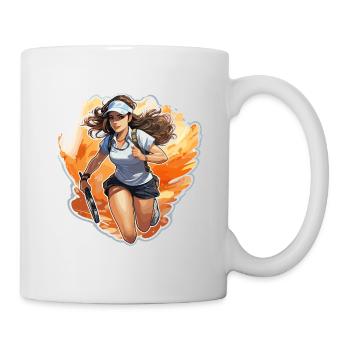 Joueur de tennis - illustration - Mug blanc - blanc - Droite