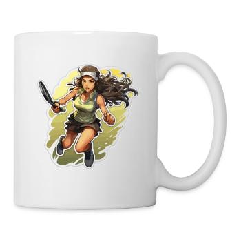 Joueur de tennis - illustration - Mug blanc - blanc - Droite