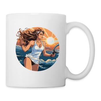 Joueur de tennis - illustration - Mug blanc - blanc - Droite