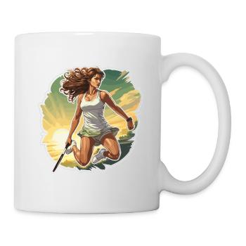Joueur de tennis - illustration - Mug blanc - blanc - Droite