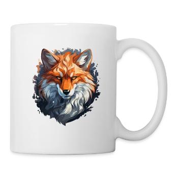 Fuchs - Illustration - Tasse - Weiß - Rechts