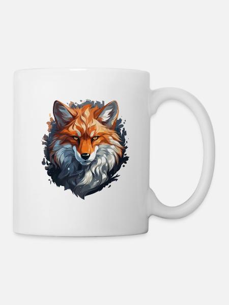 Fuchs - Illustration - Tasse - Weiß