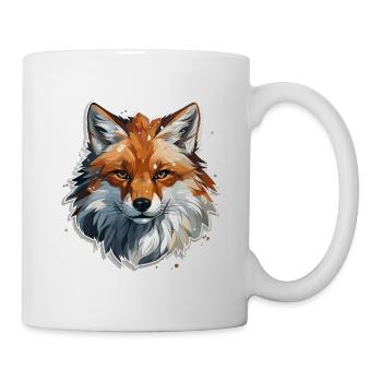 Fuchs - Illustration - Tasse - Weiß - Rechts