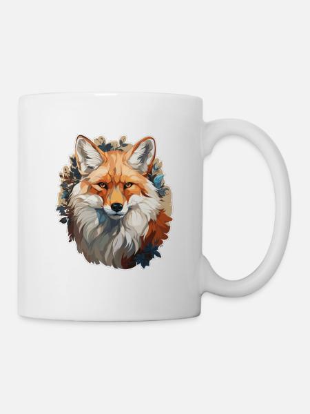 Fuchs - Illustration - Tasse - Weiß