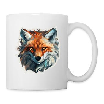 Fuchs - Illustration - Tasse - Weiß - Rechts