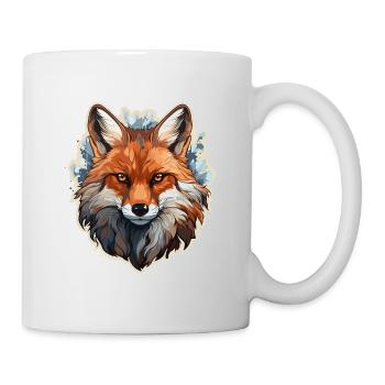 Fuchs - Illustration - Tasse - Weiß - Rechts