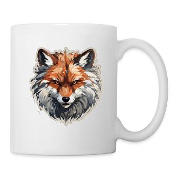 Fuchs - Illustration - Tasse - Weiß - Rechts