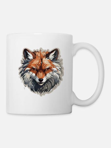 Fuchs - Illustration - Tasse - Weiß