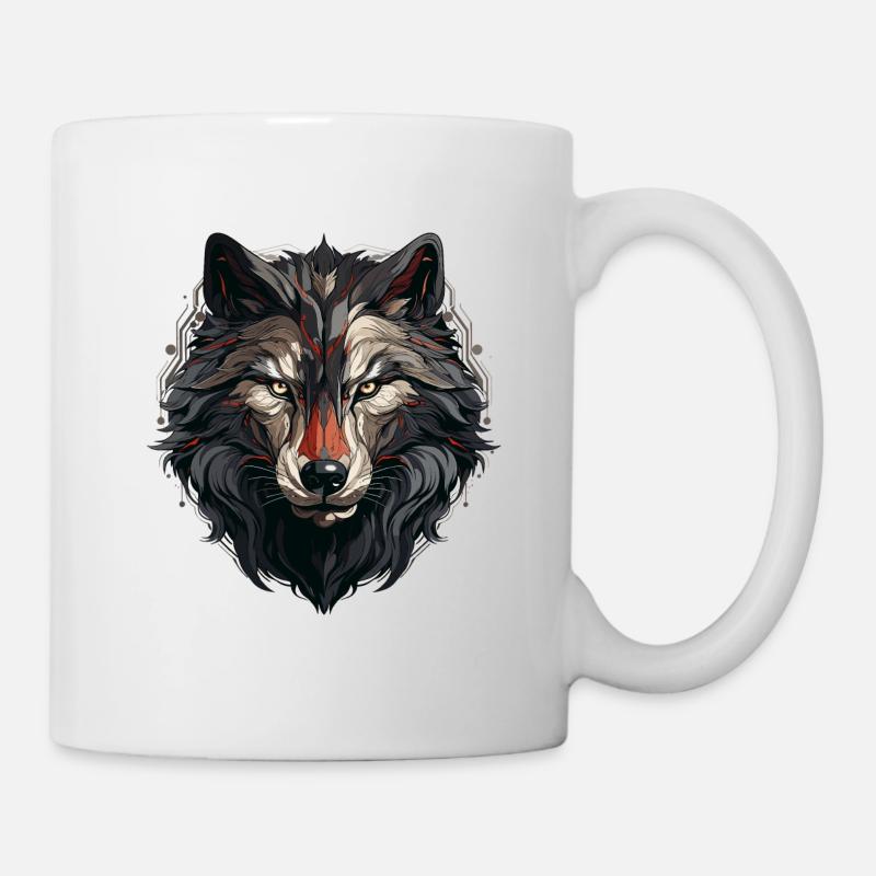 Loup - Illustration - Mug blanc - blanc