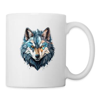 Wolf - Illustration - Tasse - Weiß - Rechts