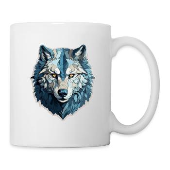 Wolf - Illustration - Tasse - Weiß - Rechts