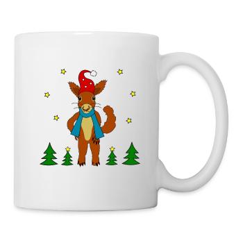 Weihnachtseichhorn - Tasse - Weiß - Rechts