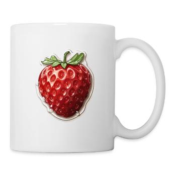 Strawberry - illustration - Mug - white - Right