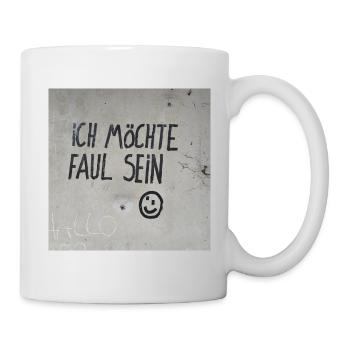 Ich möchte faul sein - Tasse - Weiß - Rechts