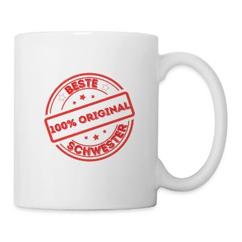 Beste Schwester - Tasse - Weiß - Rechts