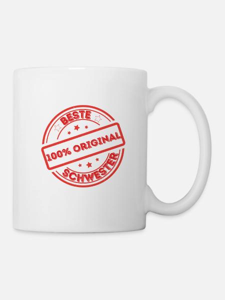 Beste Schwester - Tasse - Weiß