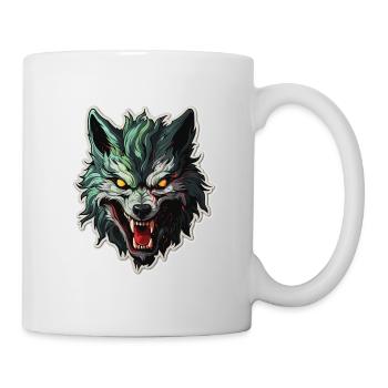 Wolf - Illustration - Tasse - Weiß - Rechts